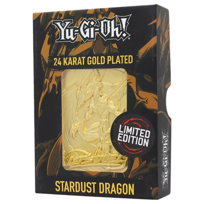 Yu-Gi-Oh! Limited Edition 24k Gold Plated Stardust Dragon Metal Card