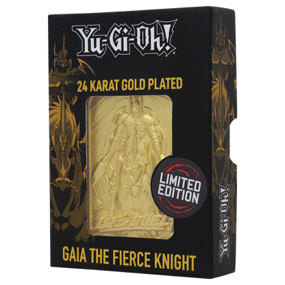 Yu-Gi-Oh! Limited Edition 24k Gold Plated Gaia the Fierce Knight Metal Card
