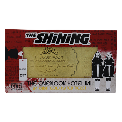 The Shining Limited Edition 24k Gold Plated The Overlook Hotel Ball Ticket