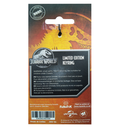 Jurassic World Limited Edition DNA Excavation Zone Key Ring