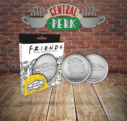 Friends Set of 4 Embossed Metal Coasters