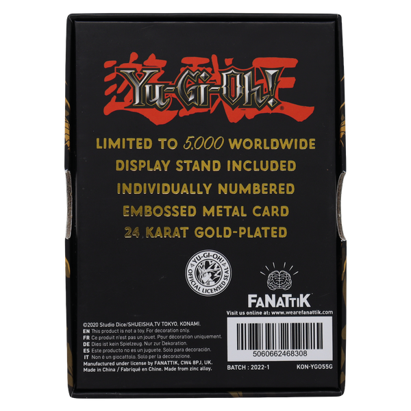 Yu-Gi-Oh! Limited Edition 24k Gold Plated Gaia the Fierce Knight Metal Card