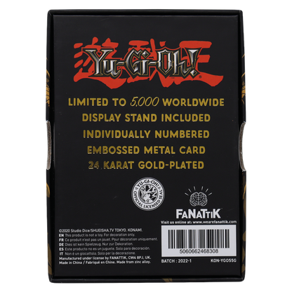 Yu-Gi-Oh! Limited Edition 24k Gold Plated Gaia the Fierce Knight Metal Card