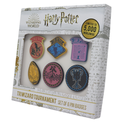 Harry Potter Limited Edition Set of 6 Triwizard Tournament Pin Badges