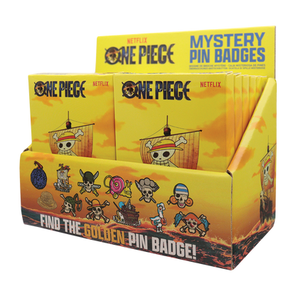 One Piece Mystery Pin Badge CDU Containing 12 Blind Boxes