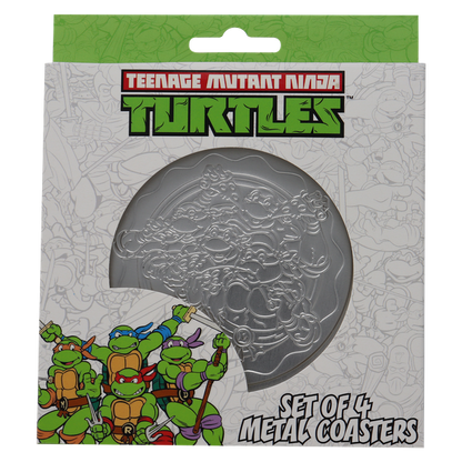 Teenage Mutant Ninja Turtles Set of 4 Embossed Metal Coasters