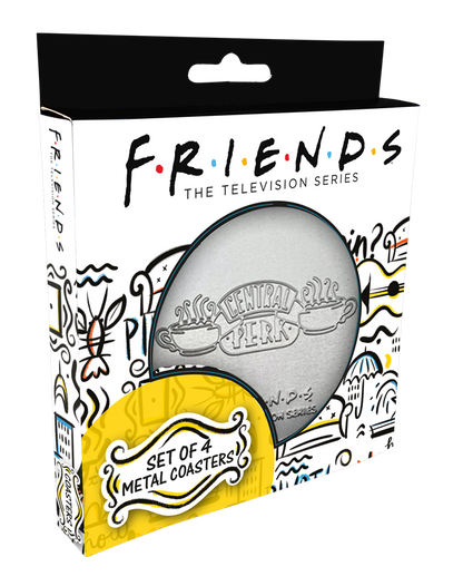 Friends Set of 4 Embossed Metal Coasters