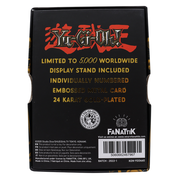 Yu-Gi-Oh! Limited Edition 24k Gold Plated Number 39: Utopia Metal Card