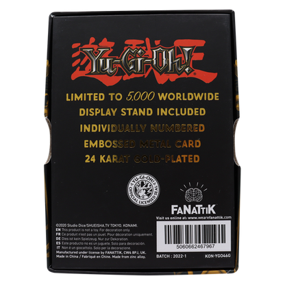 Yu-Gi-Oh! Limited Edition 24k Gold Plated Number 39: Utopia Metal Card