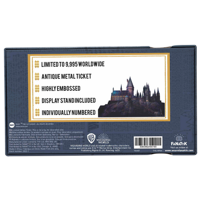 Harry Potter Limited Edition Replica Hogwarts Express Train Ticket