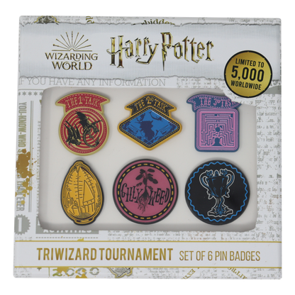 Harry Potter Limited Edition Set of 6 Triwizard Tournament Pin Badges