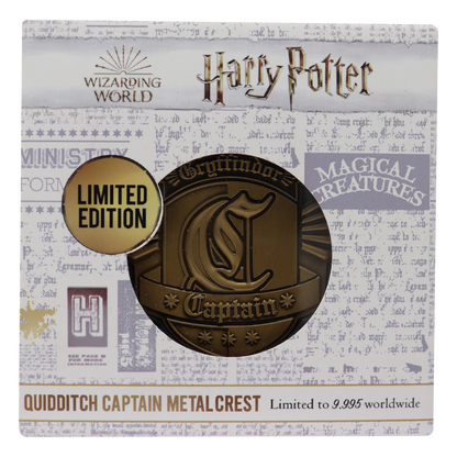 Harry Potter Limited Edition Gryffindor Captain Badge Medallion