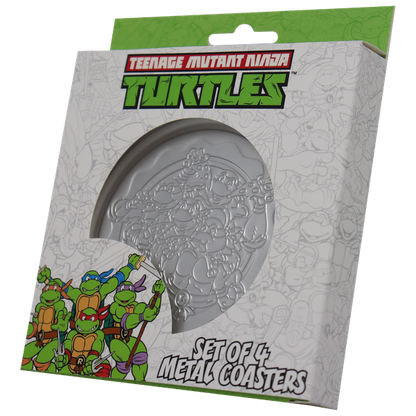 Teenage Mutant Ninja Turtles Set of 4 Embossed Metal Coasters