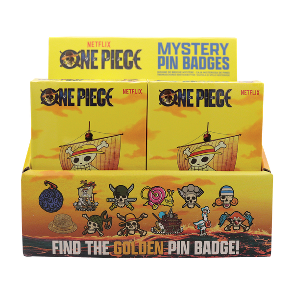 One Piece Mystery Pin Badge CDU Containing 12 Blind Boxes
