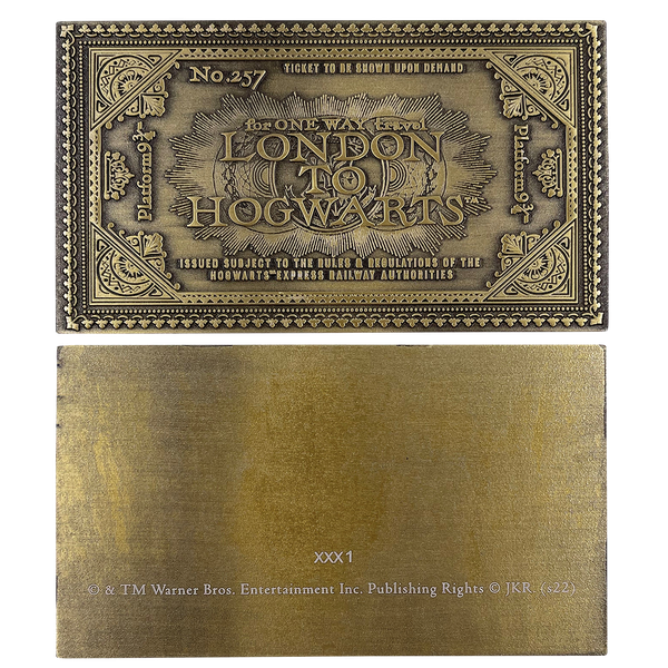 Harry Potter Limited Edition Replica Hogwarts Express Train Ticket