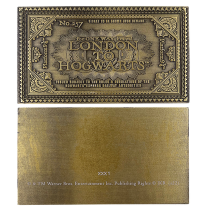 Harry Potter Limited Edition Replica Hogwarts Express Train Ticket