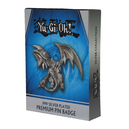 Yu-Gi-Oh! Limited Edition Blue Eyes White Dragon .999 Silver Plated XL Pin Badge